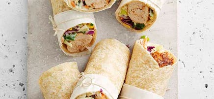 Chicken meatball wraps