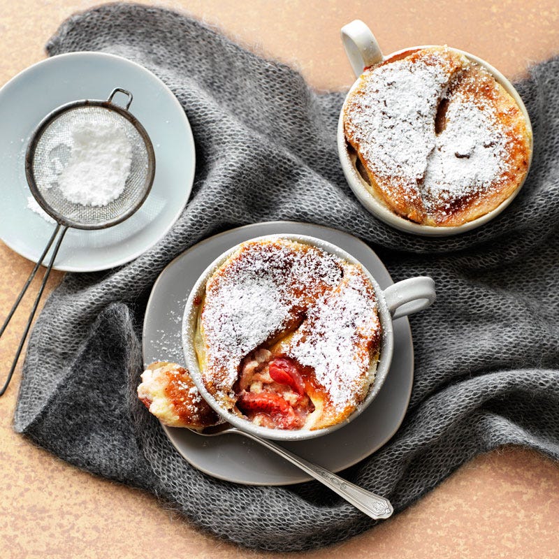 Photo of Strawberry and pear bread and butter pudding by WW