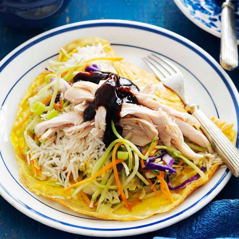 Photo of Shredded chicken and vegetable omelette by WW