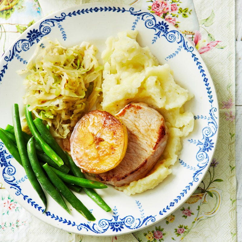 Photo of Pork with fried apple and cabbage by WW