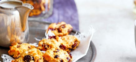 Cranberry and oat biscuit