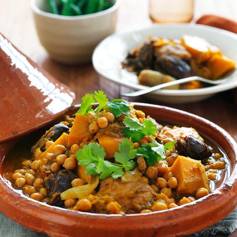 Chicken, date and pumpkin tagine
