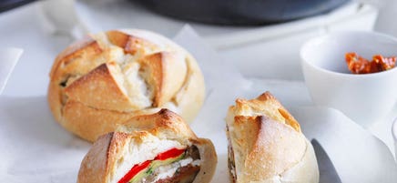 Chargrilled vegetable picnic cob