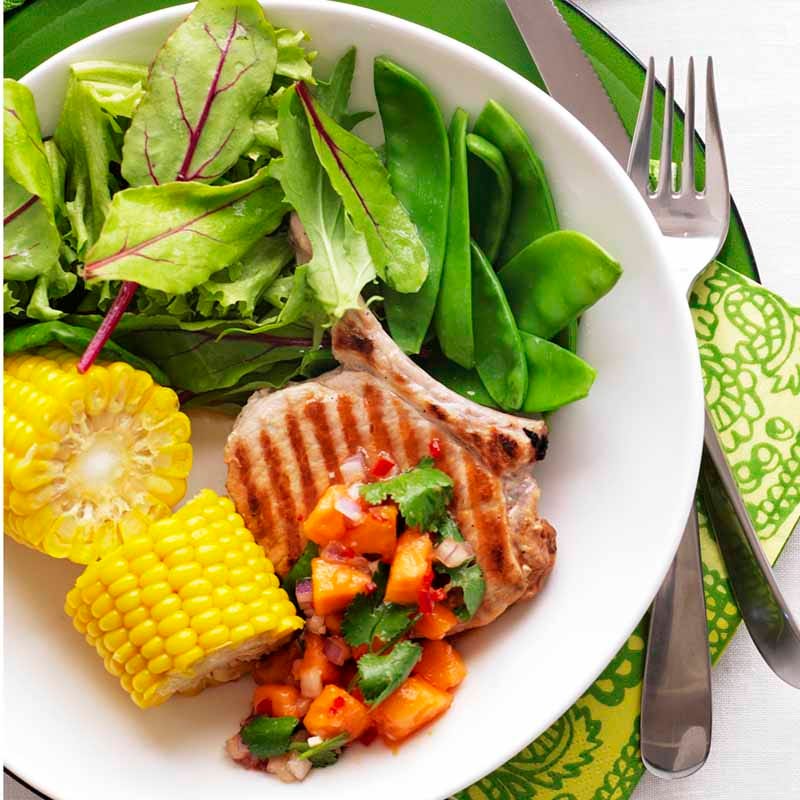 Photo of Chargrilled pork with papaya salsa by WW