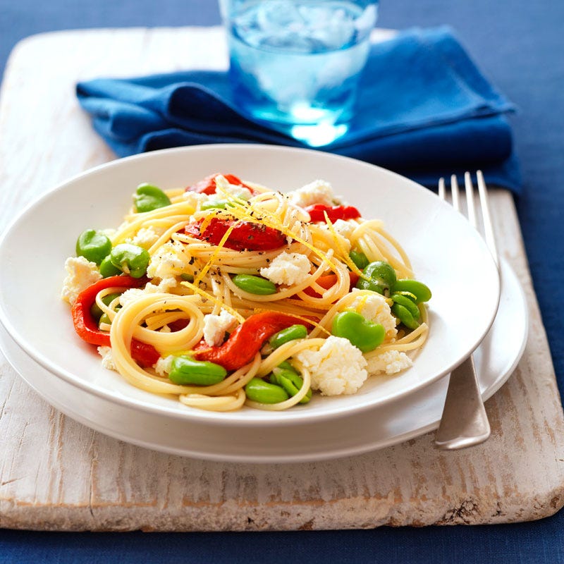Photo of Spaghetti with broad beans and ricotta by WW