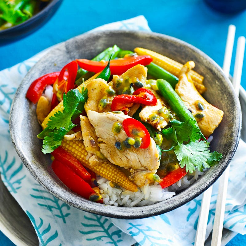 Fruity chicken stir fry