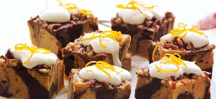 Jaffa sour cream brownies