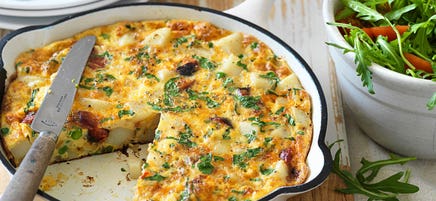 Spanish omelette with chorizo