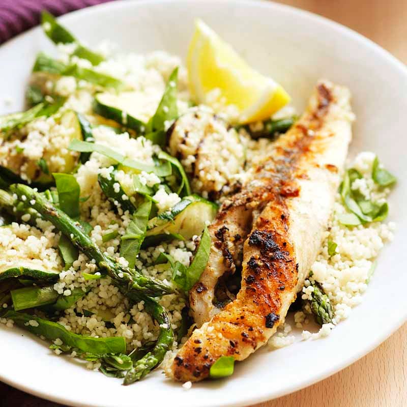 Photo of Chargrilled flathead with dukkah and couscous by WW