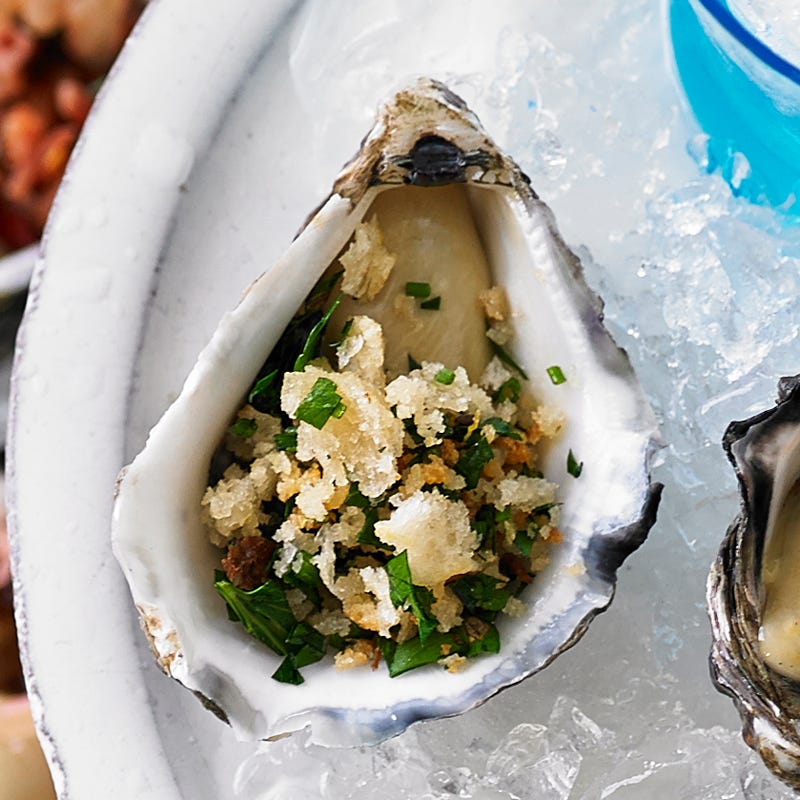 Photo of Oysters with lemon, herb and garlic crumbs by WW
