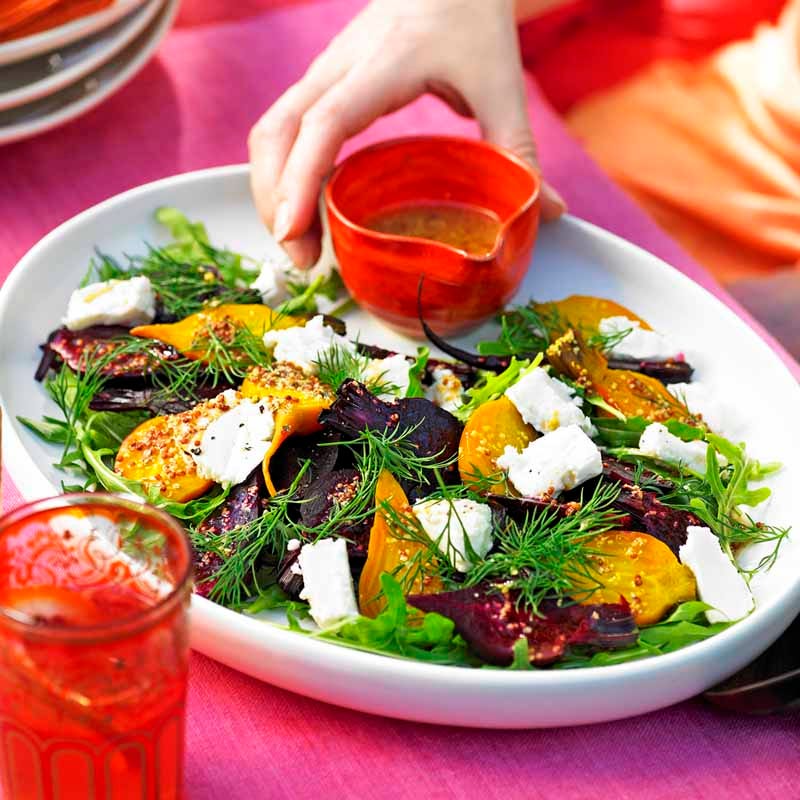 Photo of Roasted baby beetroot, rocket and goats cheese salad by WW