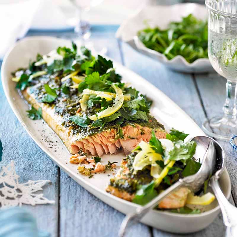 Photo of Side of salmon with chermoulla, preserved lemon and herbs by WW
