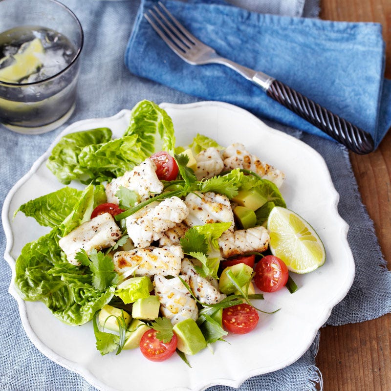 Photo of Salt and sichuan pepper squid with avocado salad by WW