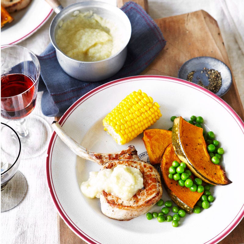 Photo of Pork cutlets with apple sauce by WW