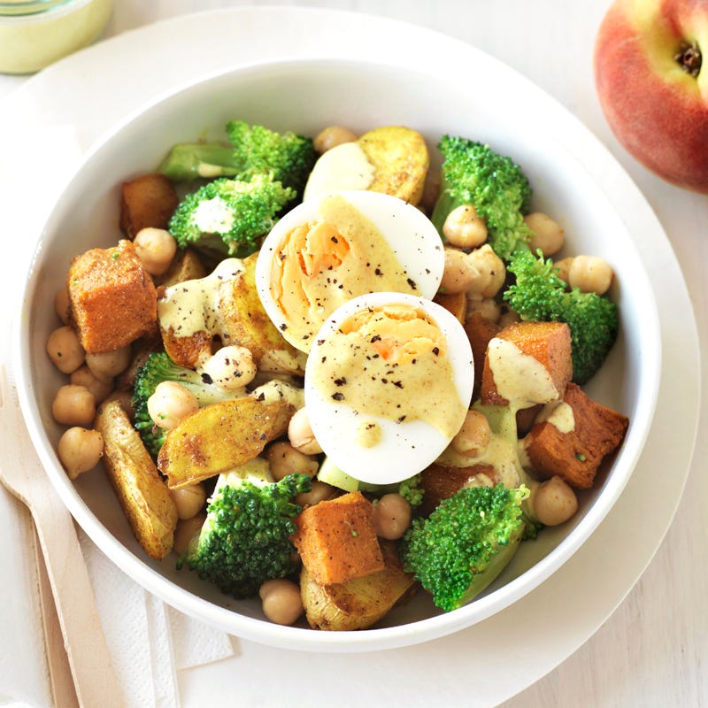 Photo of Roasted pumpkin, chickpea and potato salad with yoghurt dressing by WW