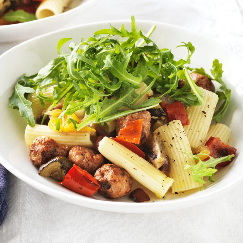 Photo of Pasta with sausage and antipasto by WW