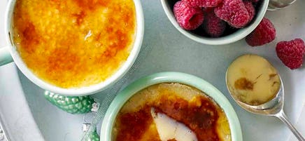 Mango creme brulee