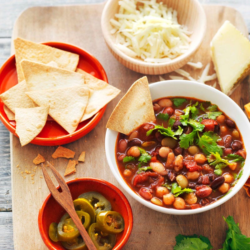 Photo of Mexican bean and tomato soup with tortilla crisps by WW