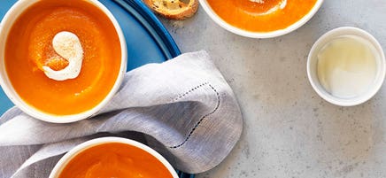 Pumpkin and sweet potato soup