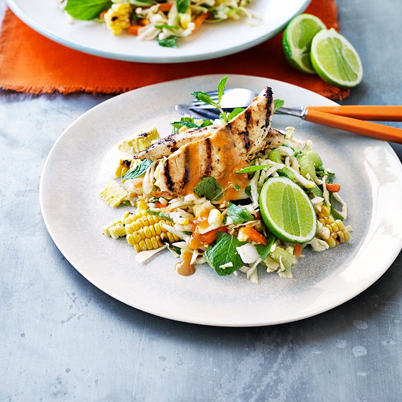 Piri piri chicken with corn coleslaw