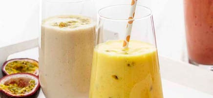 Mango and passionfruit smoothie