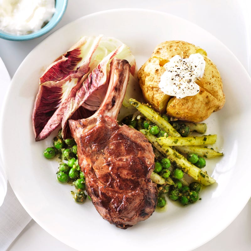 Photo of Veal with pesto butter beans and roasted jacket potato by WW