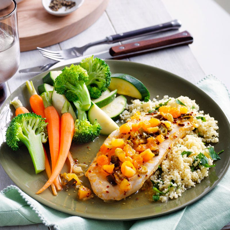 Steamed ginger and apricot chicken