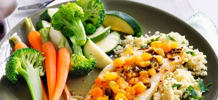 Steamed ginger and apricot chicken