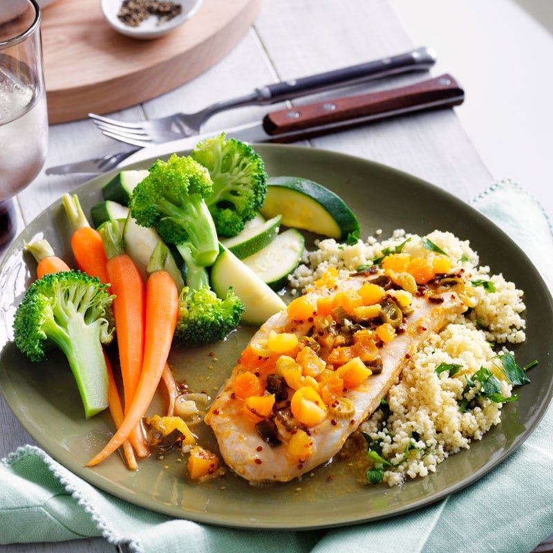 Steamed ginger and apricot chicken