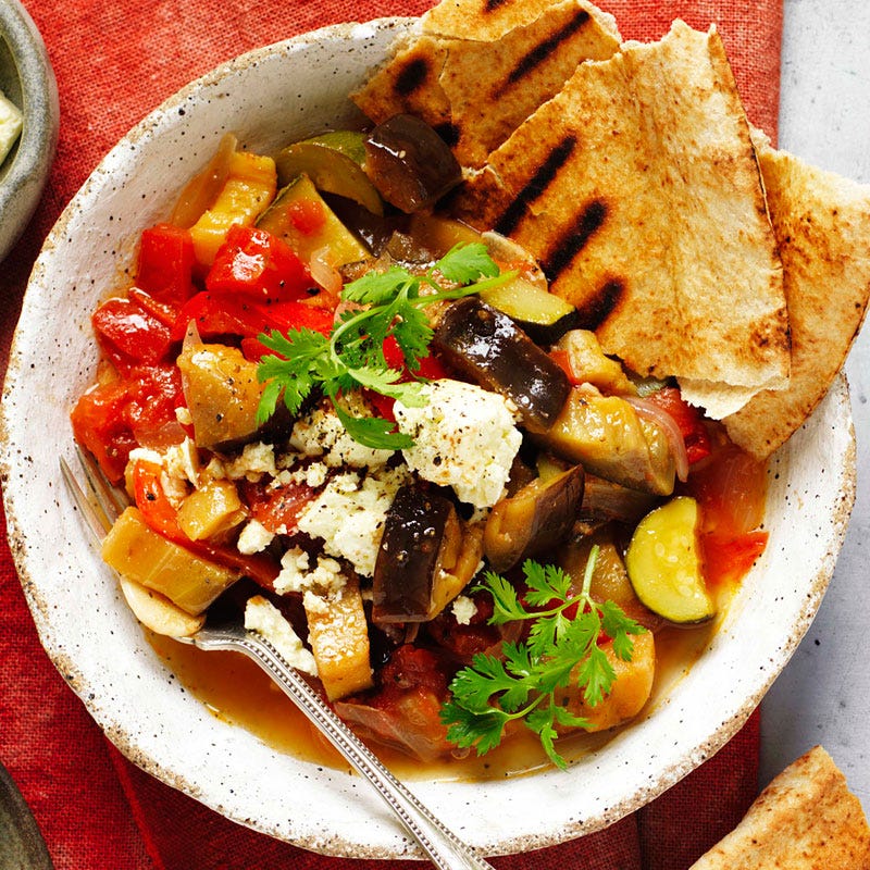Photo of Eggplant, zucchini and pepper stew with harissa by WW