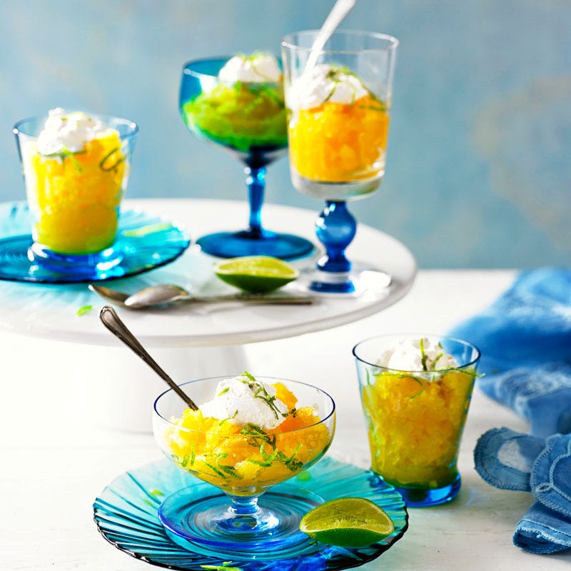Photo of Mango granita with lime coconut cream by WW