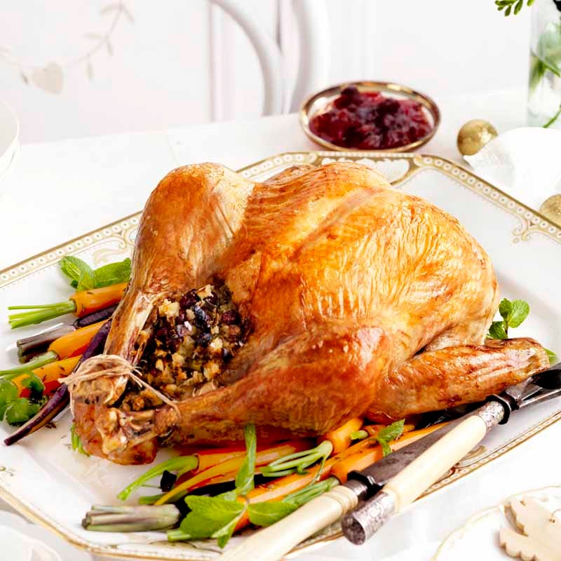 Turkey with apple, cranberry and herb stuffing