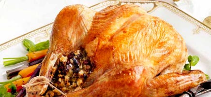 Turkey with apple, cranberry and herb stuffing
