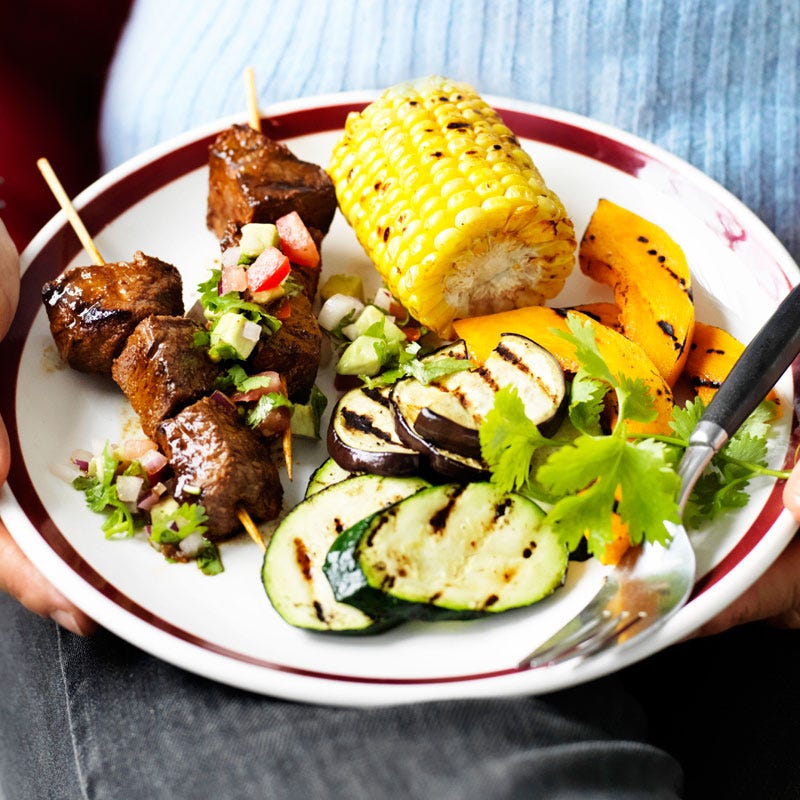 Photo of Harissa beef skewers with guacamole by WW
