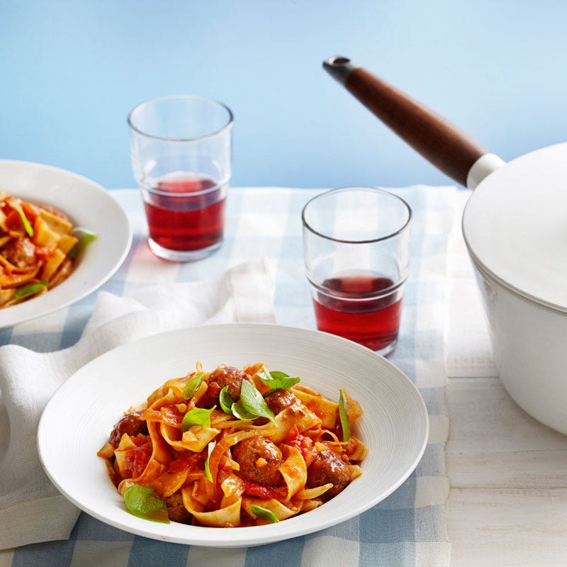 Photo of Pappardelle and meatballs by WW