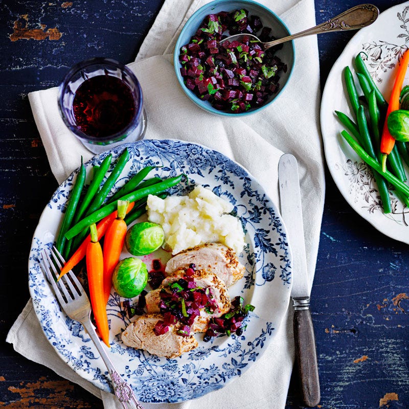 Photo of Roast pork with beetroot and balsamic salsa by WW