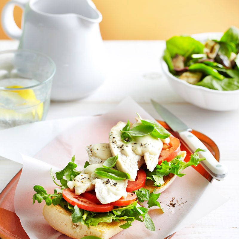 Photo of Open Caprese chicken burger by WW