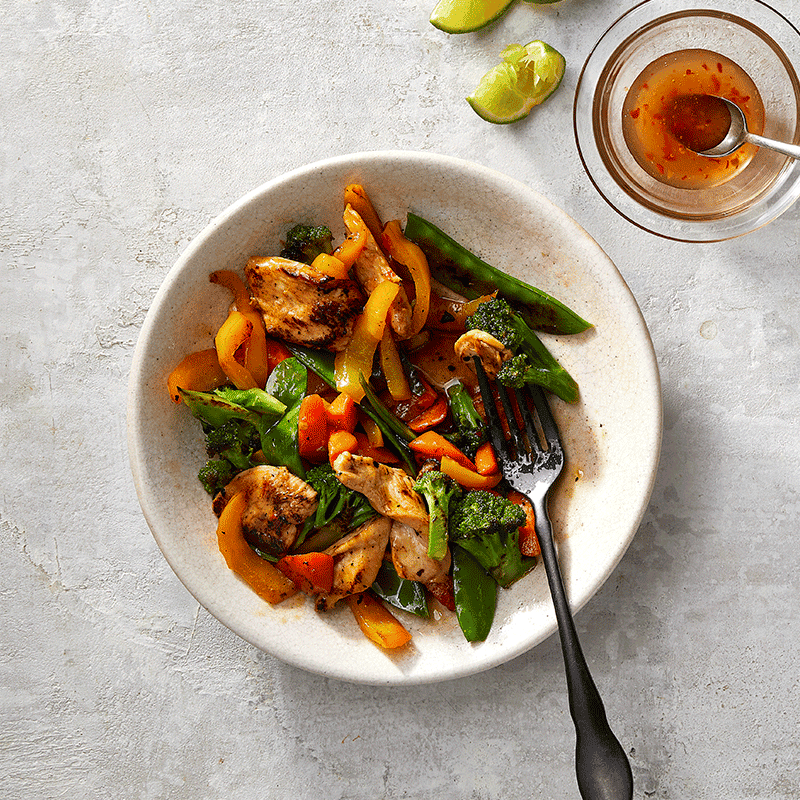 Sweet chilli chicken stir-fry
