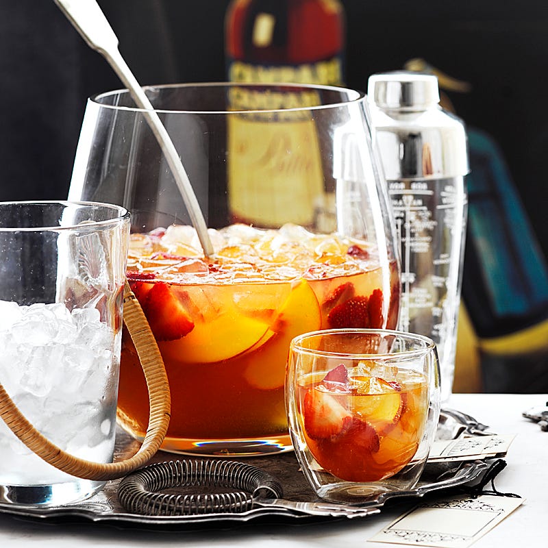 Photo of Peach and strawberry champagne punch by WW
