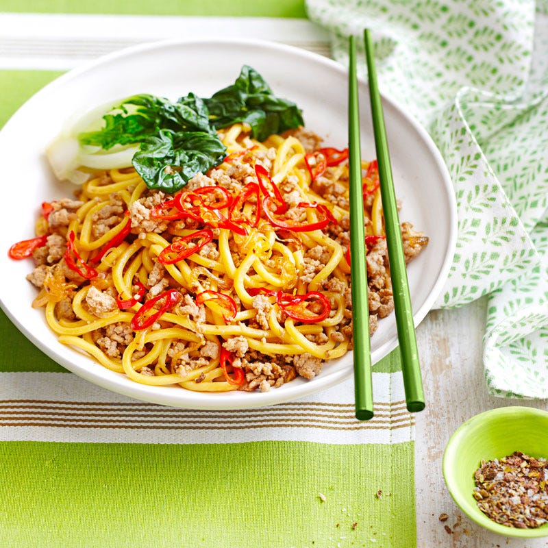 Photo of Salt and pepper pork noodle stir-fry by WW