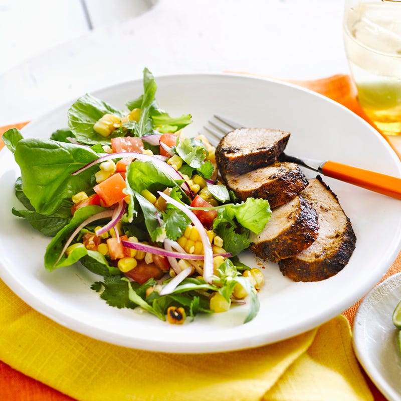 Photo of Tex-mex pork with charred corn salad by WW