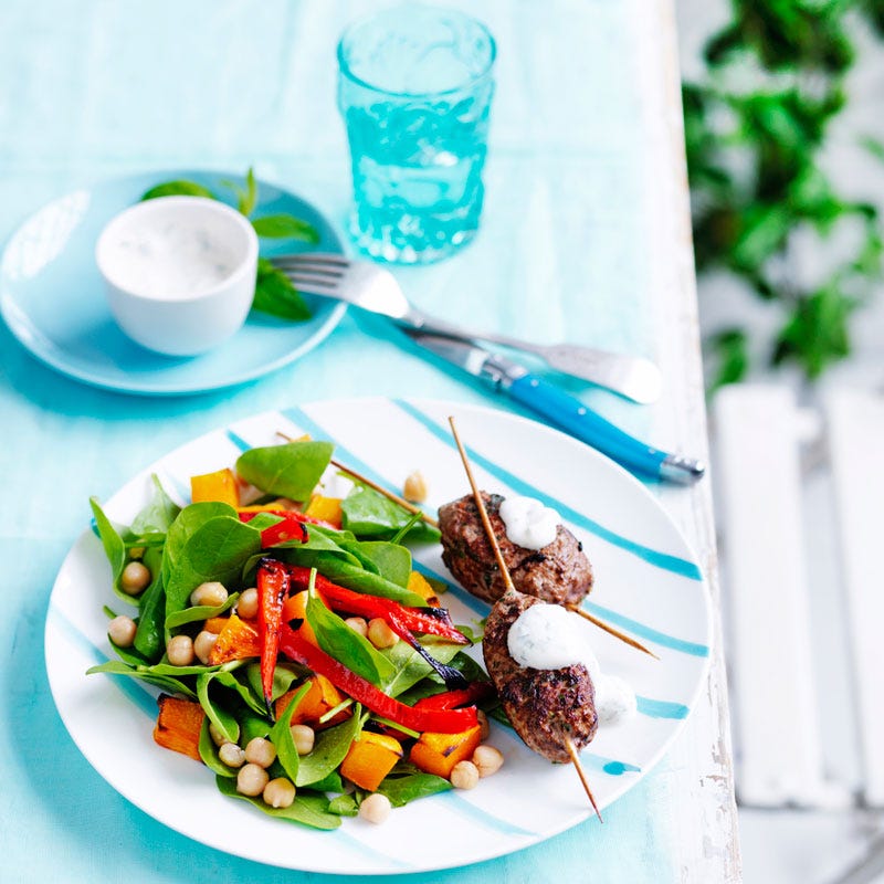 Photo of Lamb kofta with pumpkin and chickpea salad by WW