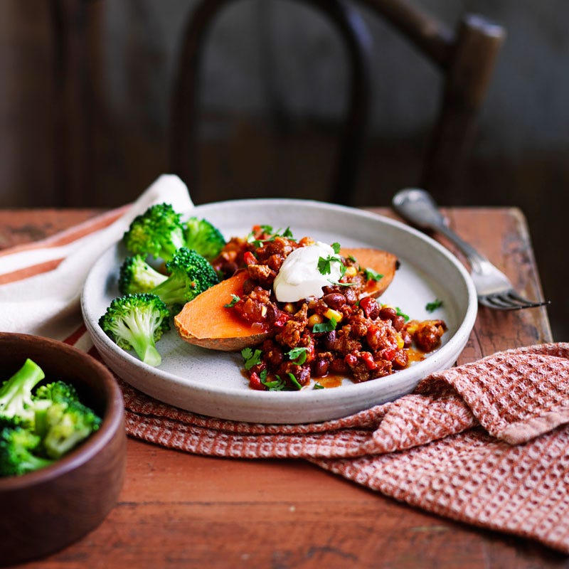 Photo of Jacket sweet potatoes with beef and bean chilli by WW