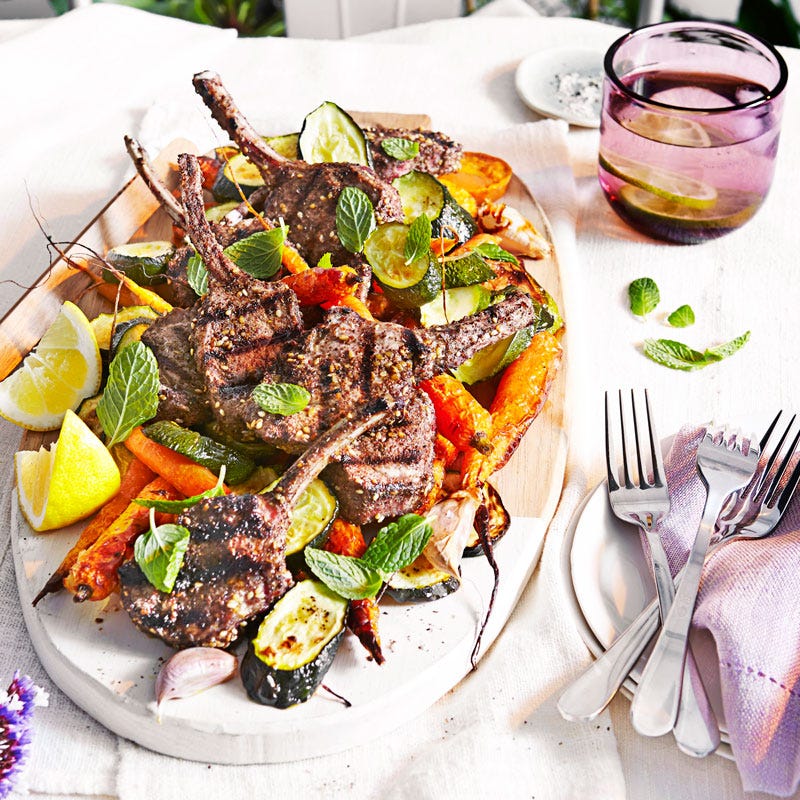Photo of Middle Eastern roasted veggies with lamb by WW