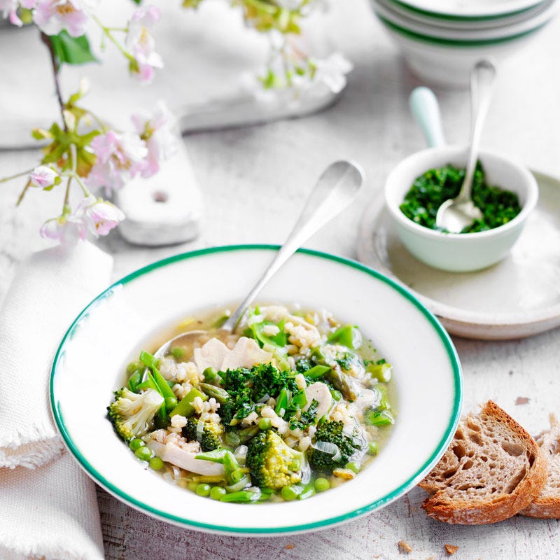 Photo of Chicken, barley and vegetable soup with pistou by WW