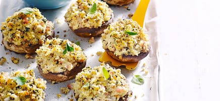 Stuffed quinoa mushrooms