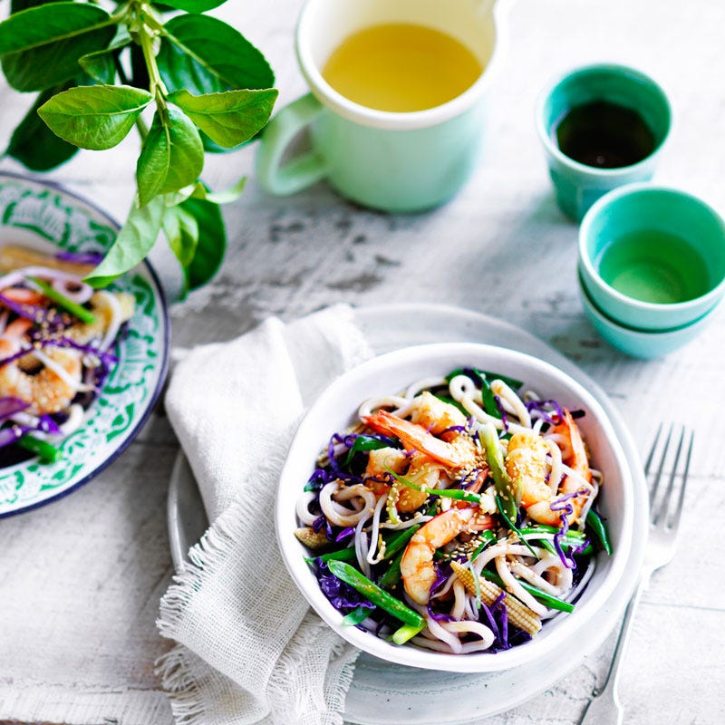 Photo of Teriyaki prawn and udon noodle stir-fry by WW
