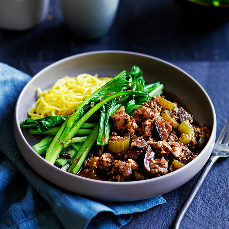 Spicy pork, black bean and eggplant hot pot