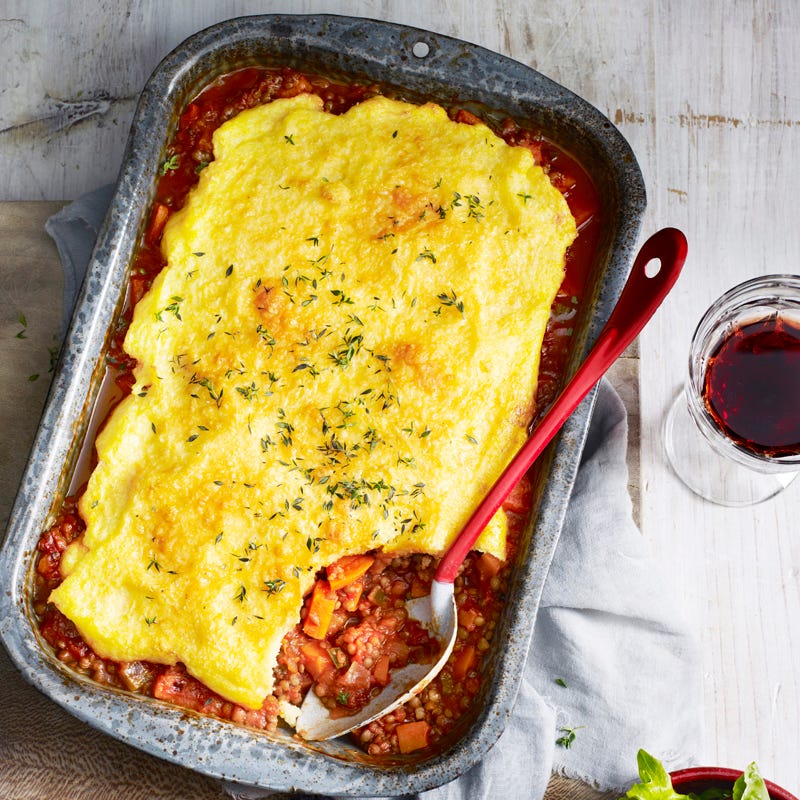 Vegetable and polenta bake