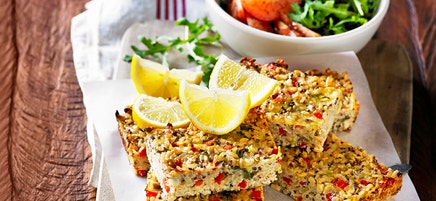 Tuna and rice slice